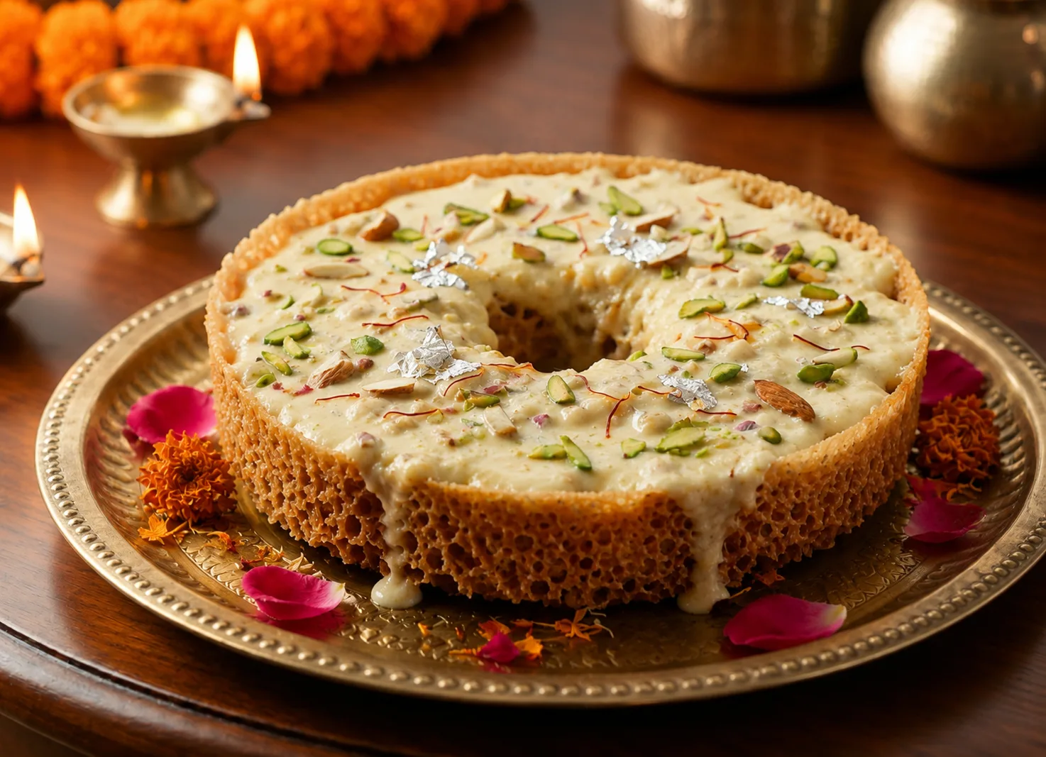 Ajanta ghewar made with pure desi ghee